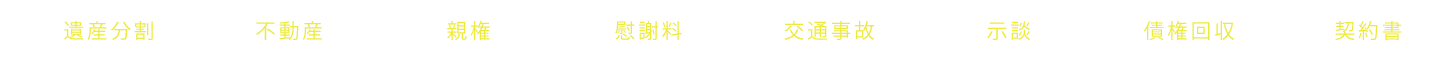 遺産分割 不動産 親権 慰謝料 交通事故 示談 債権回収 契約書
